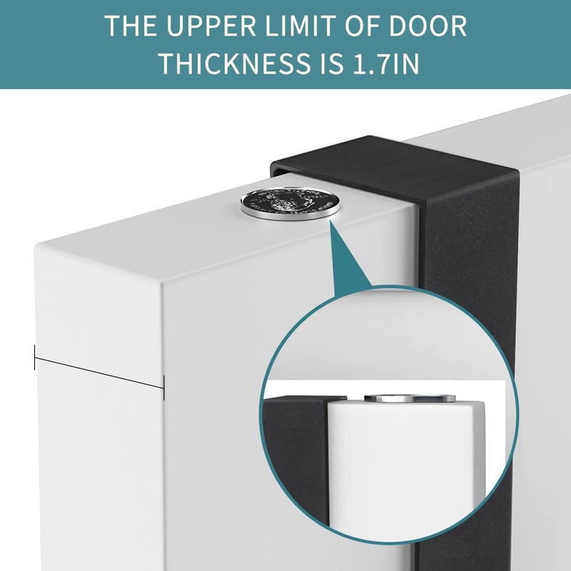 YINMIT Over The Door Hooks Organizer with Basket, Over The Door Towel Rack with 5 Metal Hooks, Door Hangers for Clothing, Over Door Hanger for Bathroom, Bedroom, Kitchen - Image 5